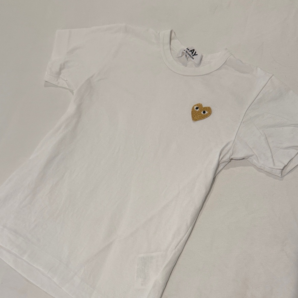 Comme des Garcons PLAY White Tee with Heart Patch